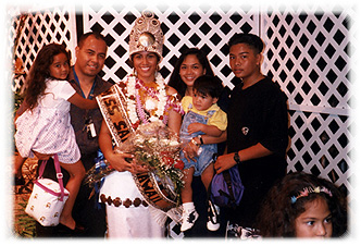 Meilyn in her tradition Samoan cloth
